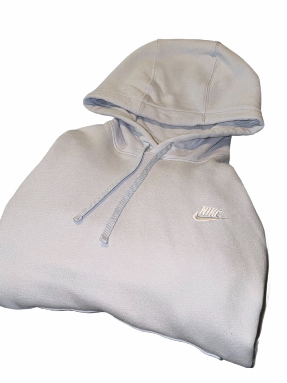 Nike- like new! Womens Cotton Lightblue pull over hoodie with lined hood Med - Picture 2 of 15
